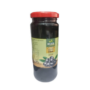 Delicia Black Pitted Olives 340gm