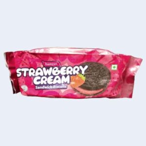 Bangas Strawberry cream, Biscuits 55gm