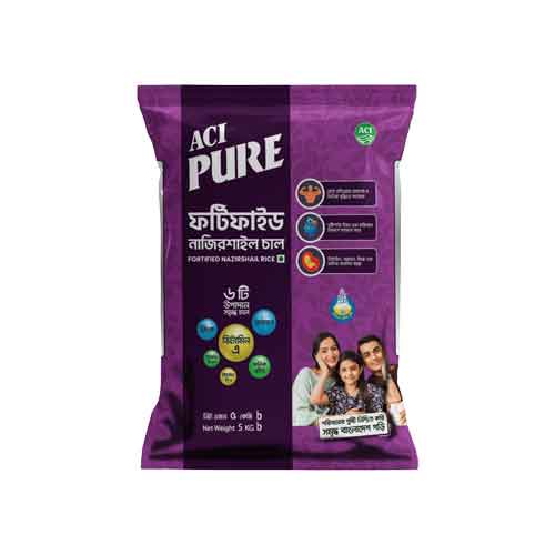 এসিআই পিওর ফটিফাইড নাজির চাল ৫ কেজি