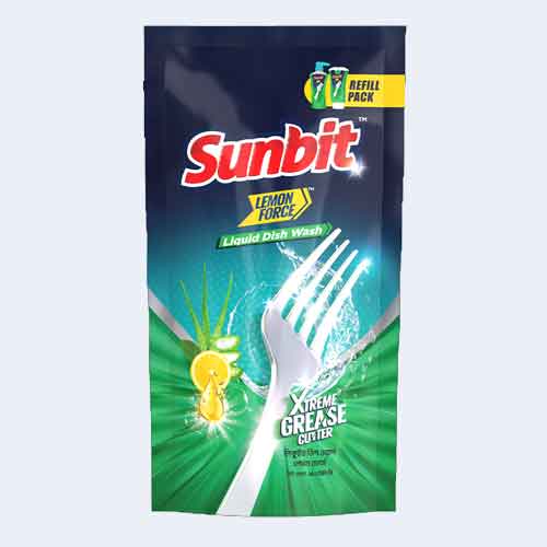 Sunbit Lemon Force Liquid Dishwash Refill Pack 250ml