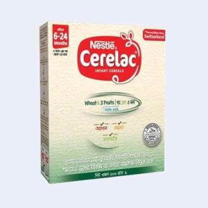 নেসলে সেরেলাক 3 ফল , আপেল,কমলা, নাশপাতি (6-24 Months) 400gm টিন